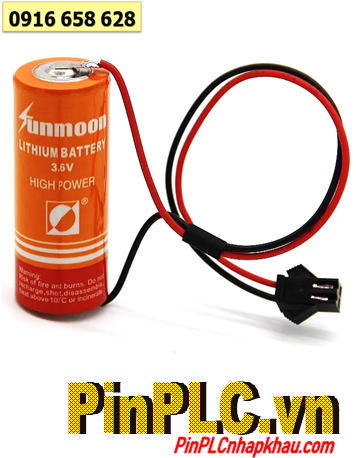 Sunmoon ER18505M (Zắc đen); Pin nuôi nguồn Sunmoon ER18505M 3.6v 3200mAh /Dây zắc cắm